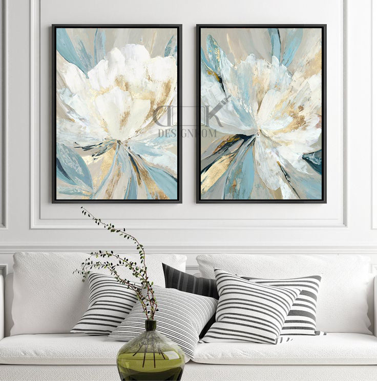 Abstract Floral Duo