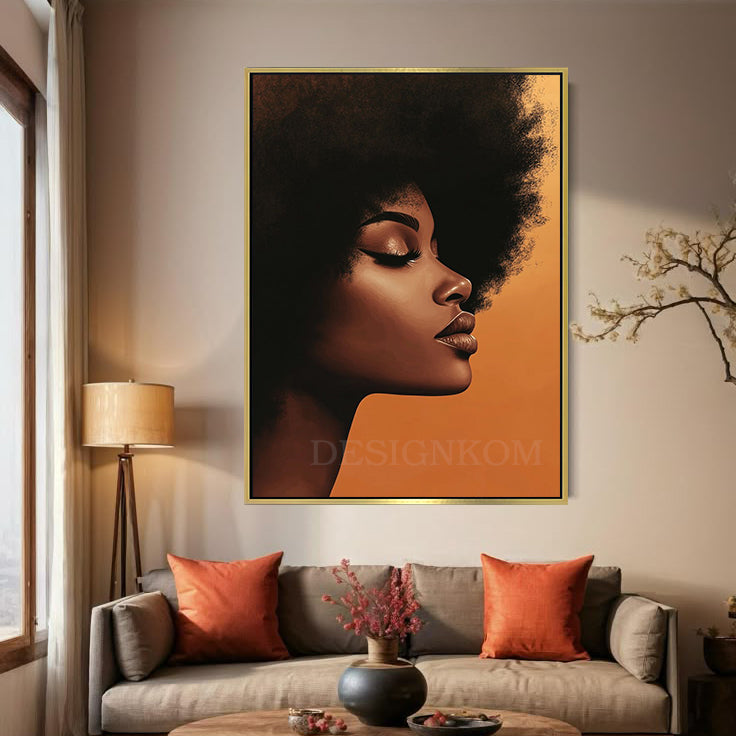 elegant afro woman