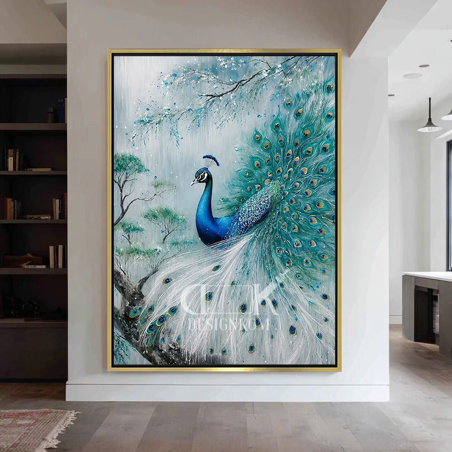 Elegant Blue Peacock