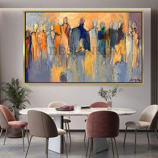 painted human silhouettes