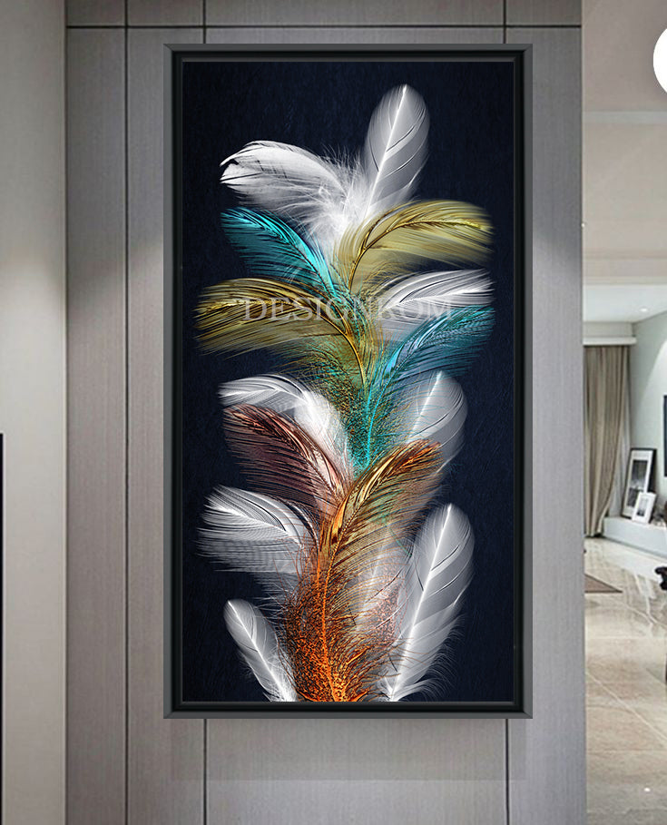 Colorful Feathers Flowers