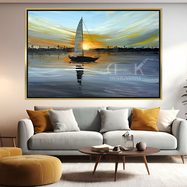 sailboat at sunset