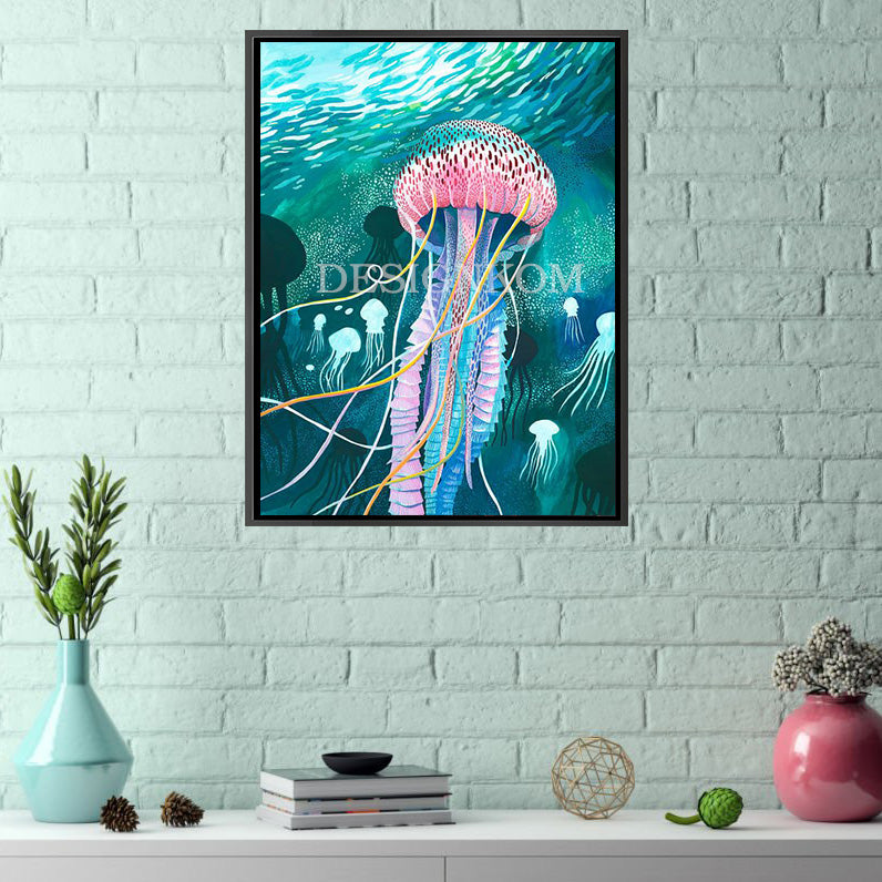 vibrant marine jellyfish