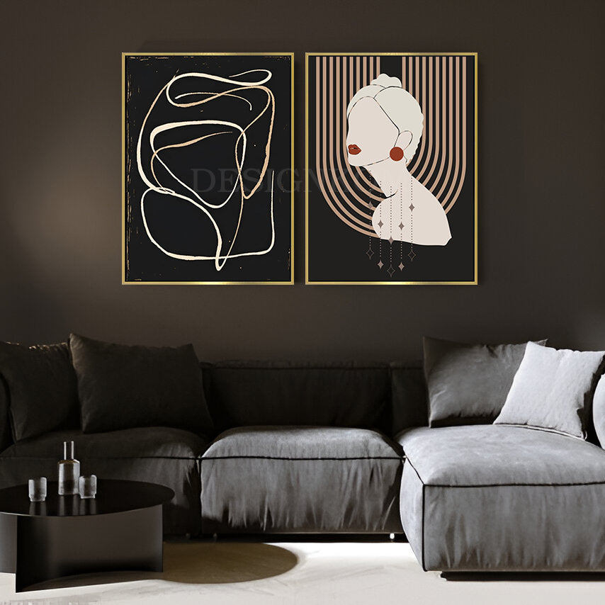 expressive woman line