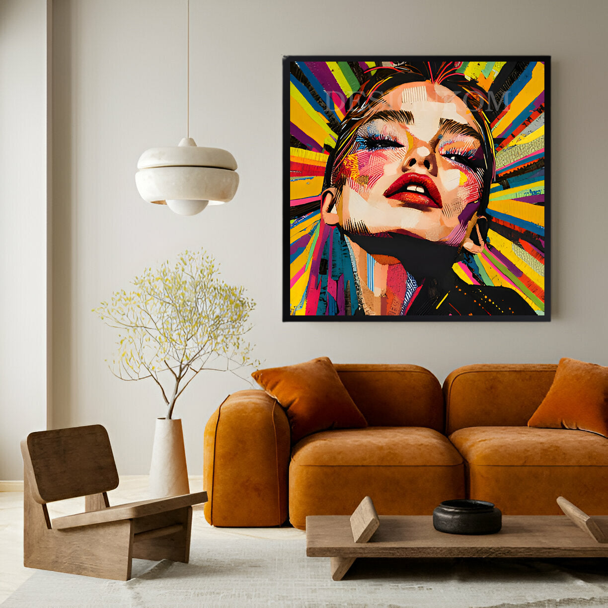 pop art girl emotion