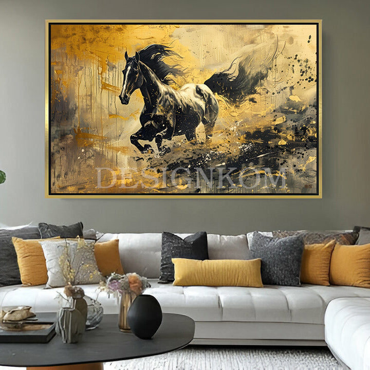 majestic horse galloping