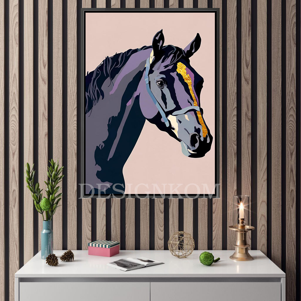 horse in purpple