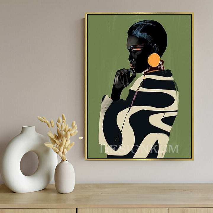 stylized African woman