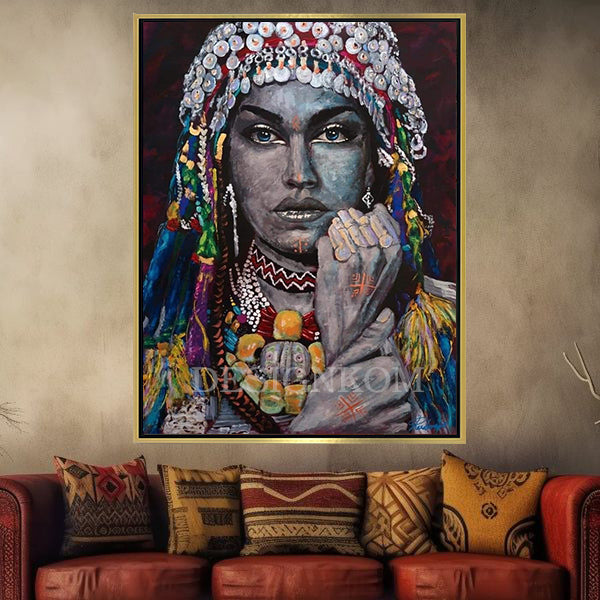 Amazigh woman in traditional dress