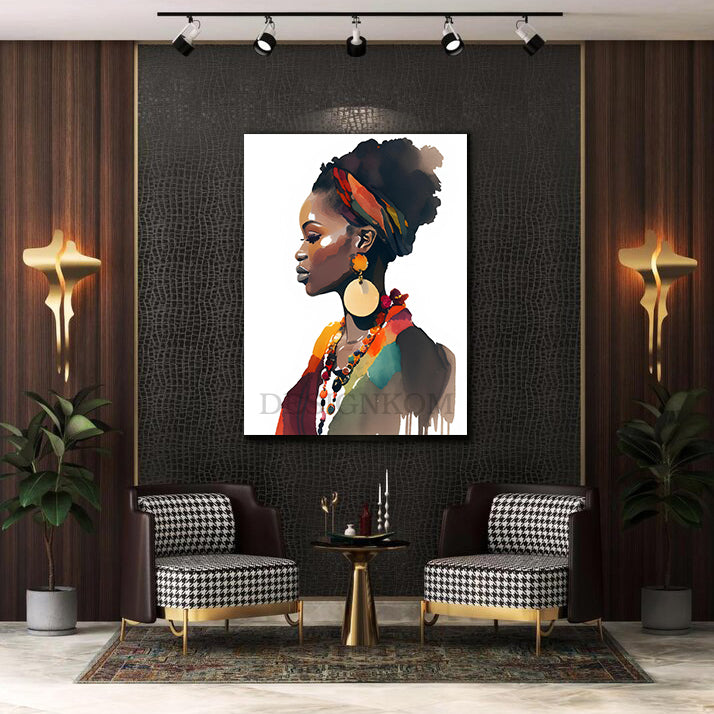 African Woman with Jewelry