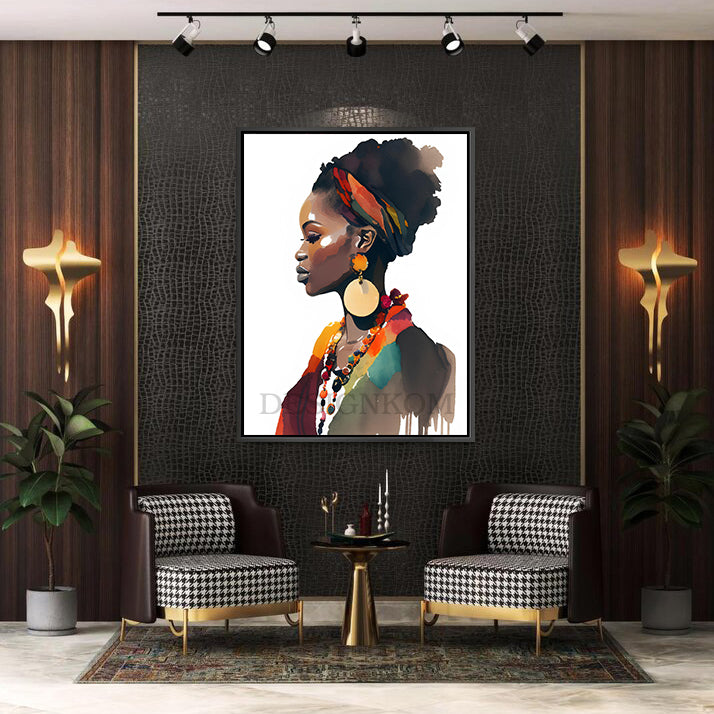 African Woman with Jewelry