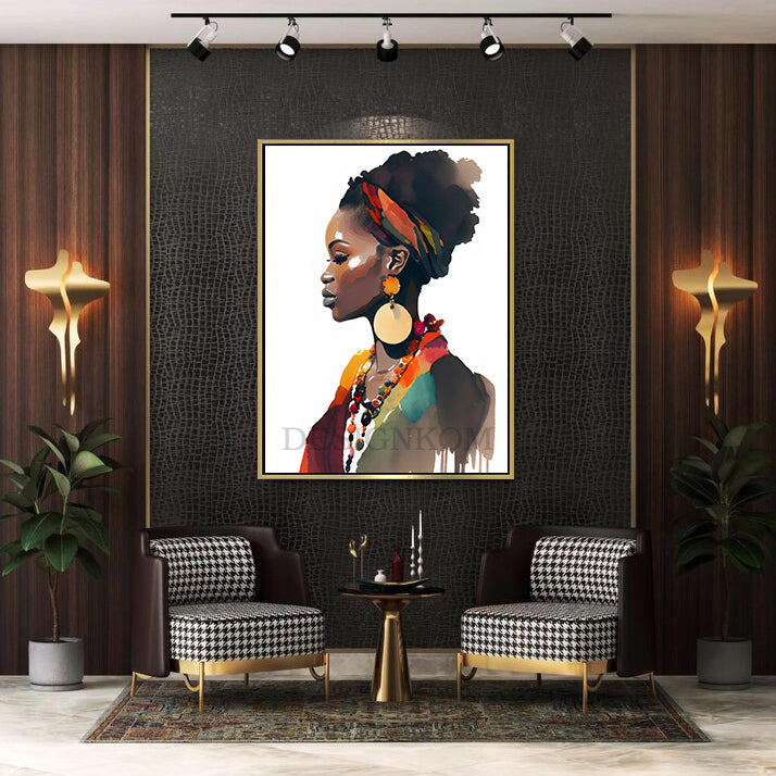 African Woman with Jewelry