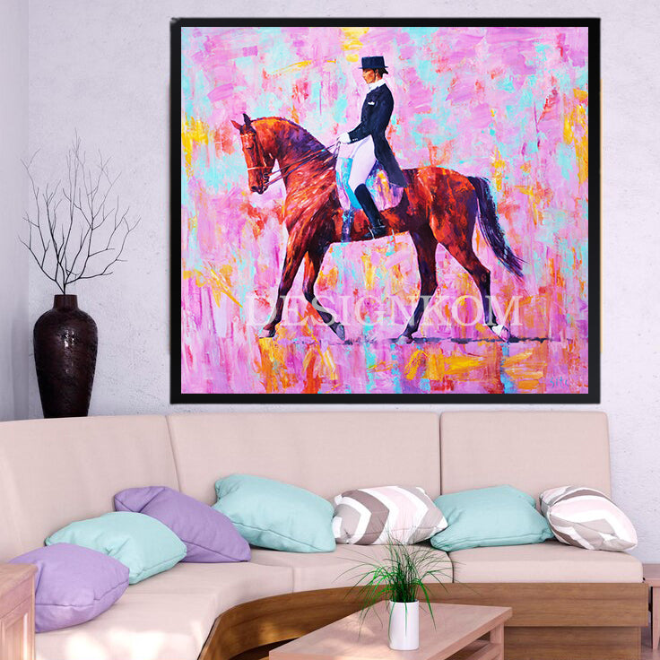 Elegant Rider on Horse