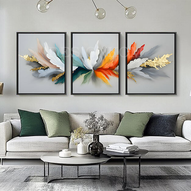 explosion colorful flowers