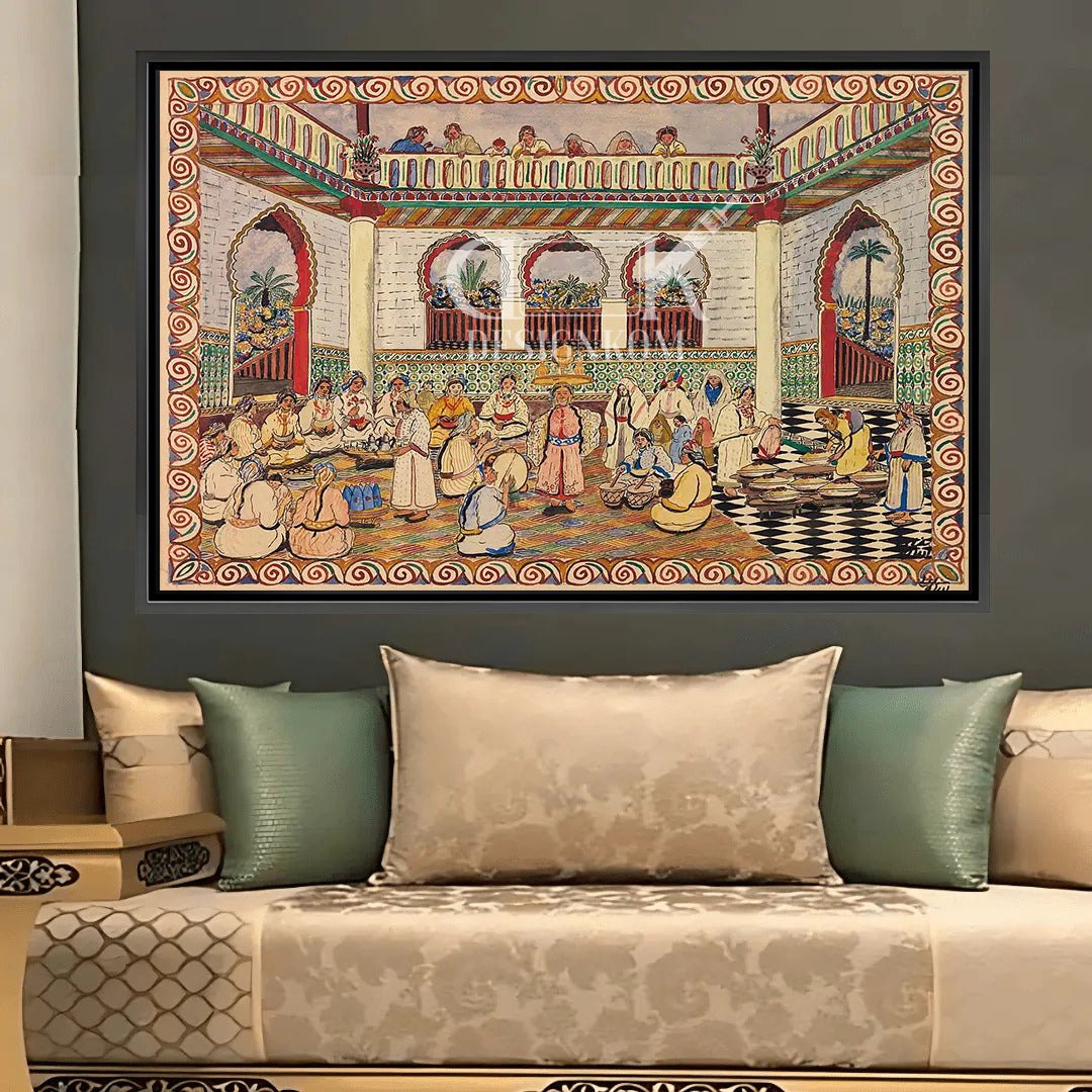 Festive scene riad