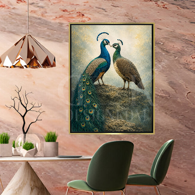 pair of peacocks