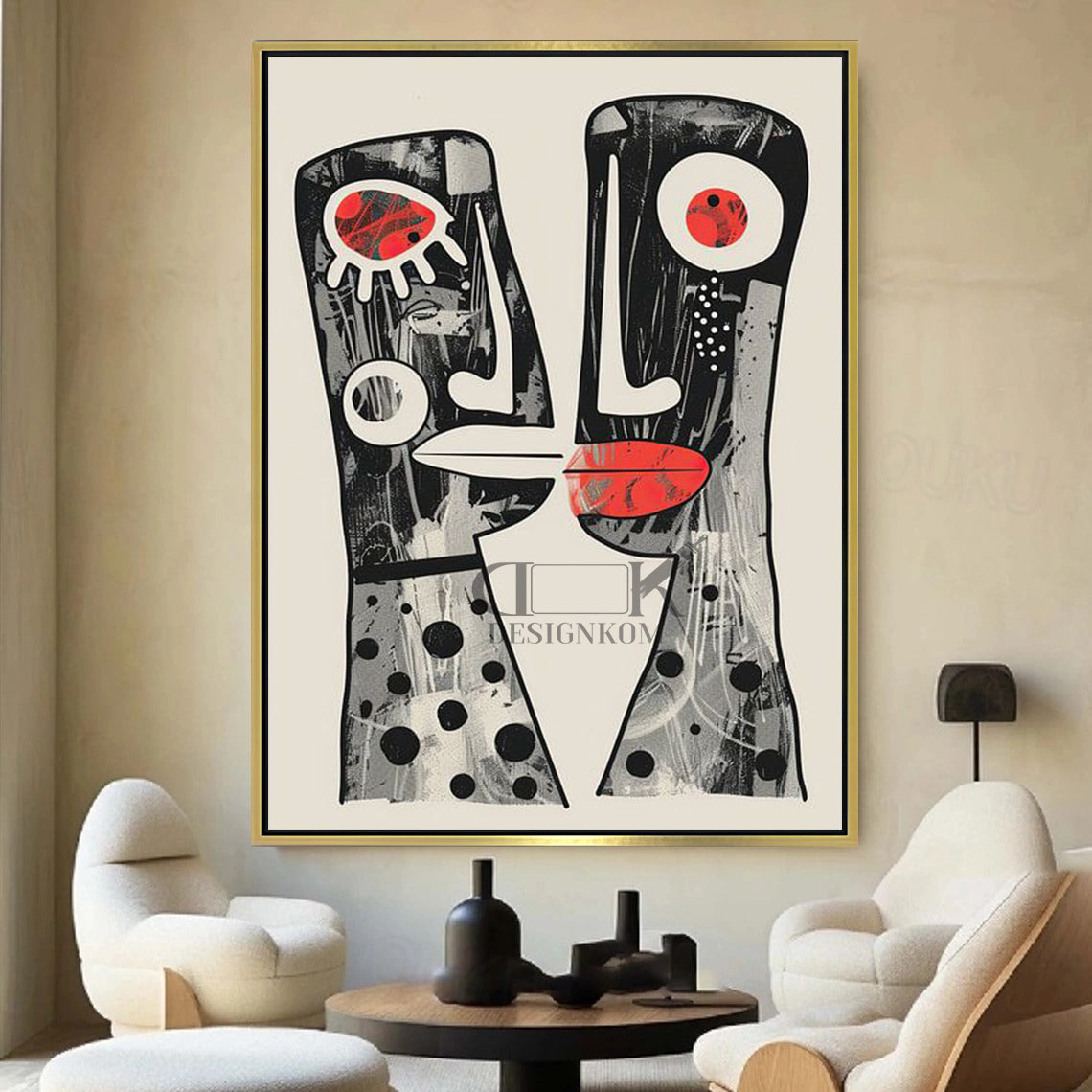 Picasso silhouette couple