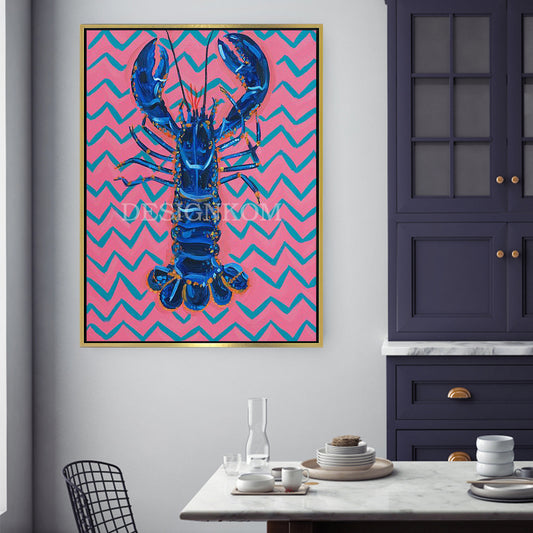 blue lobster art