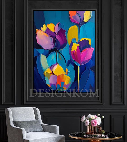 brightly colored flowers