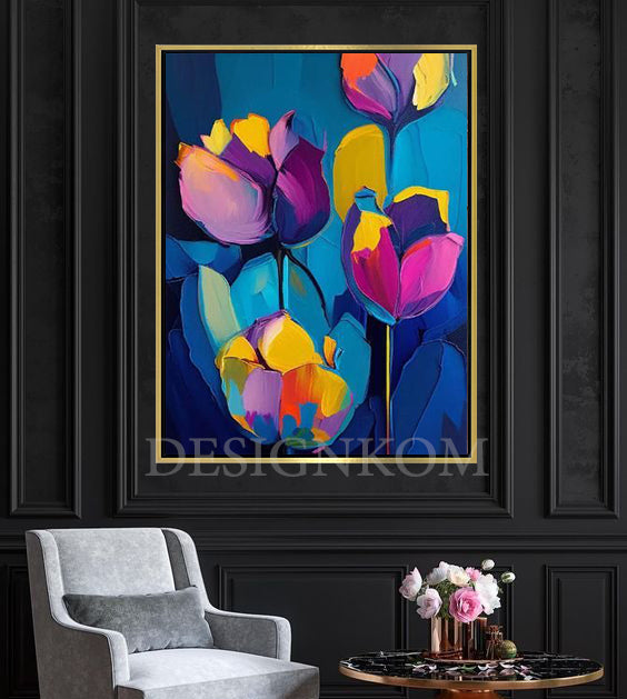 brightly colored flowers