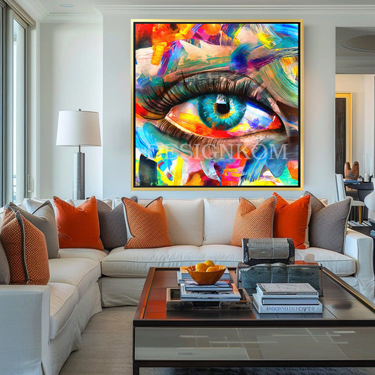 multicolor eye art