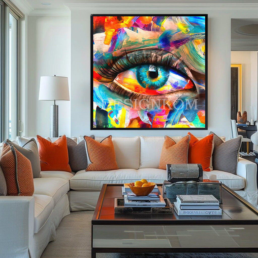 multicolor eye art