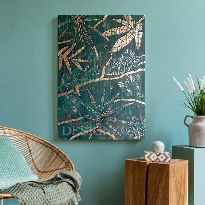 golden exotic leaves