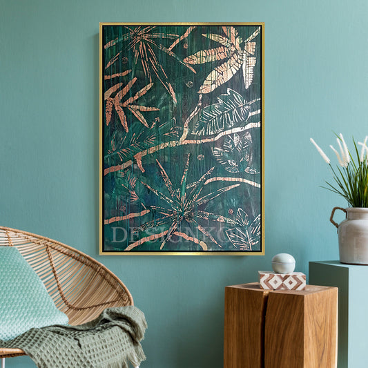 golden exotic leaves