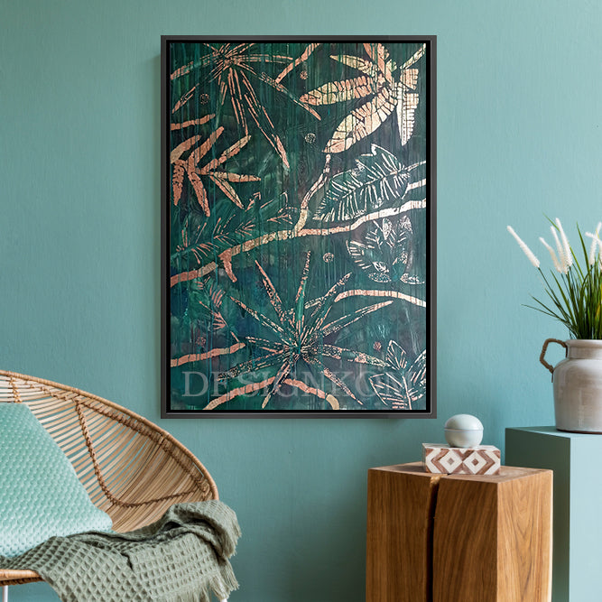 golden exotic leaves