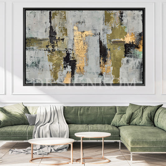 Abstract – Green, Taupe, Gold