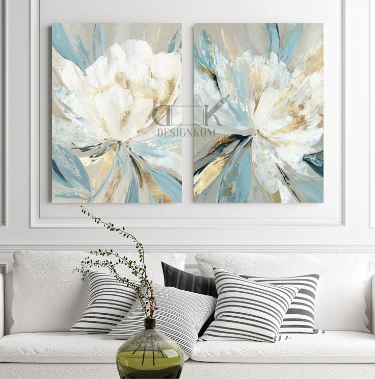 Abstract Floral Duo
