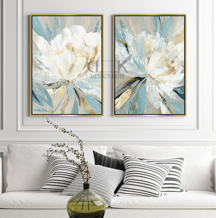 Abstract Floral Duo