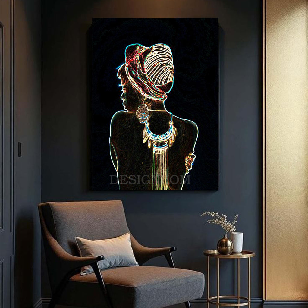 Woman Silhouette Neon