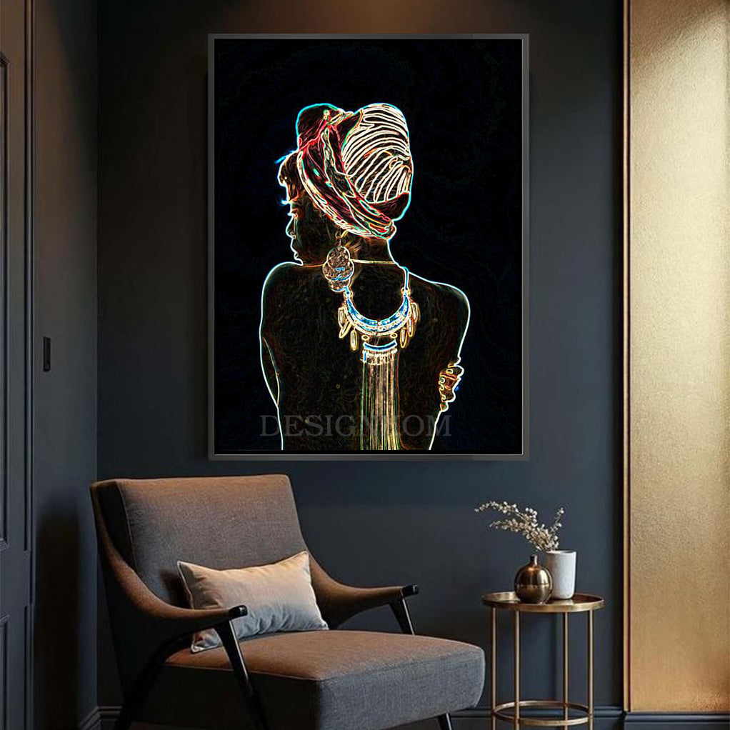 Woman Silhouette Neon