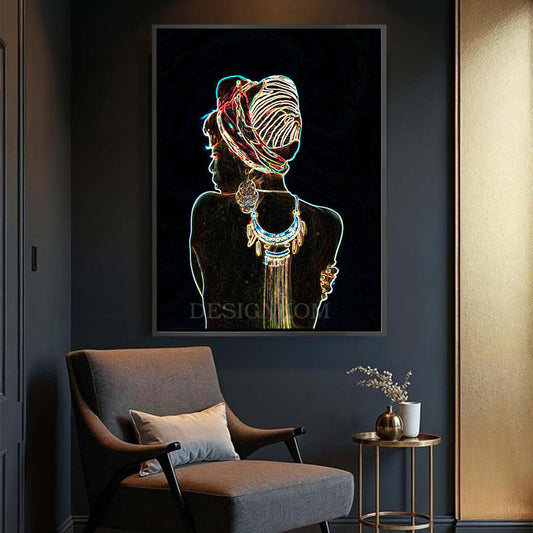 Woman Silhouette Neon