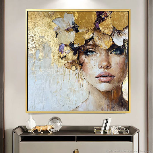 Feminine Golden Floral