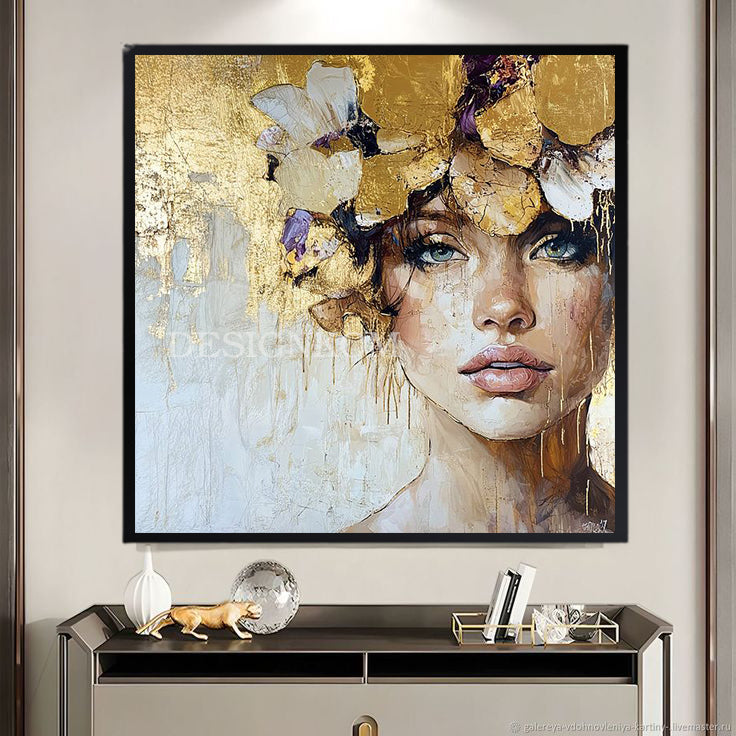 Feminine Golden Floral