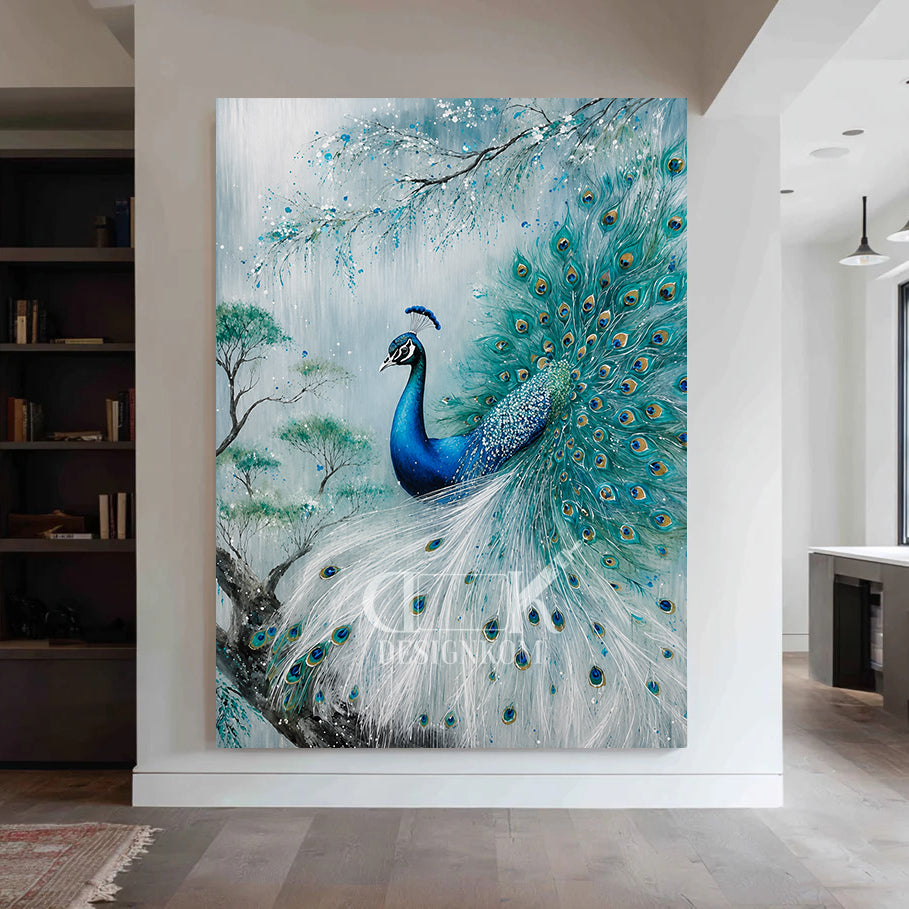 Elegant Blue Peacock