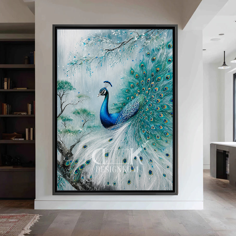 Elegant Blue Peacock