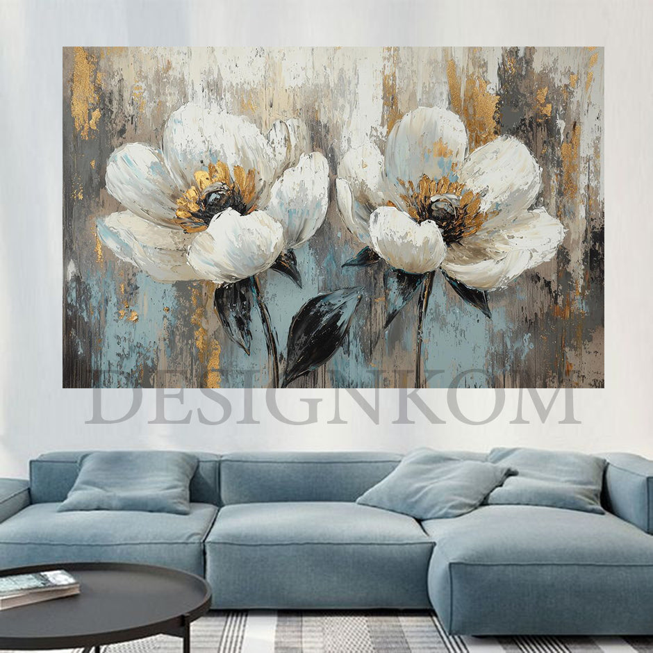 trendy flowers couple