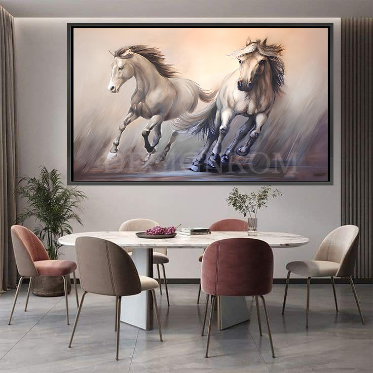 horses grayscale