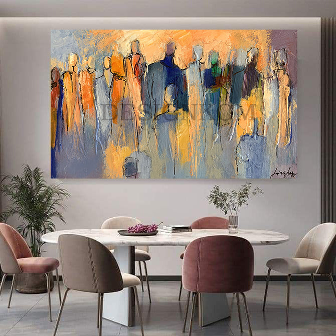 painted human silhouettes