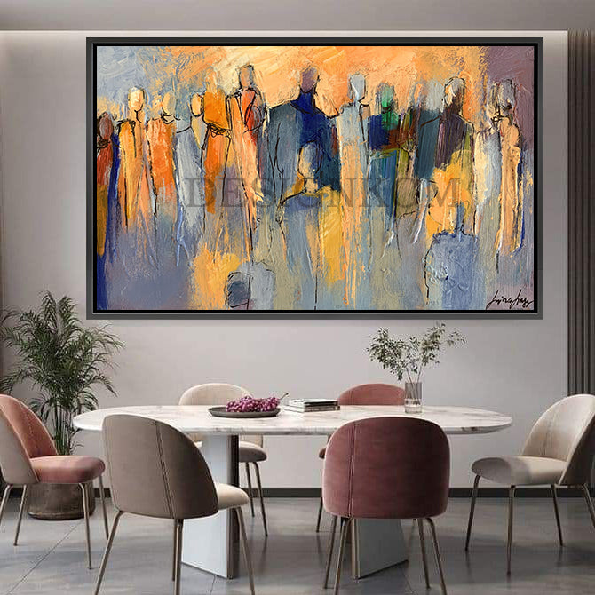 painted human silhouettes