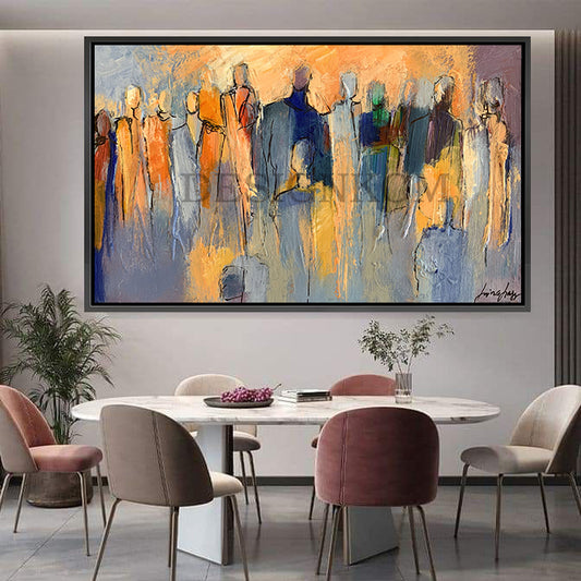 painted human silhouettes