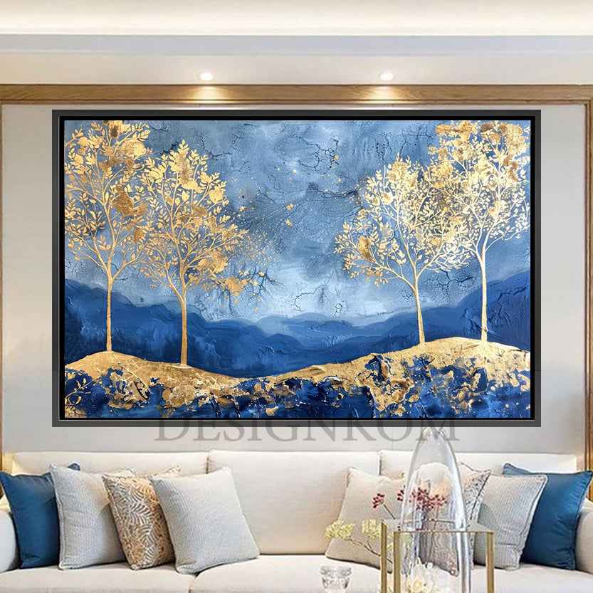 blue gold tree in heals