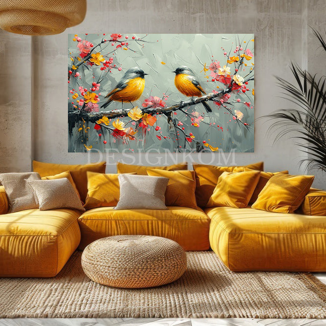 pairs of yellow birds