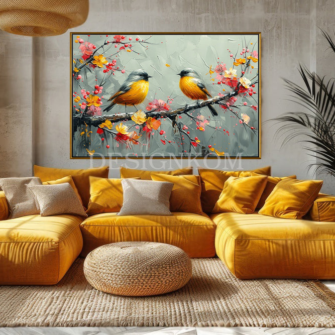 pairs of yellow birds