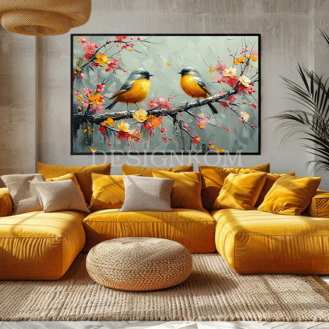 pairs of yellow birds