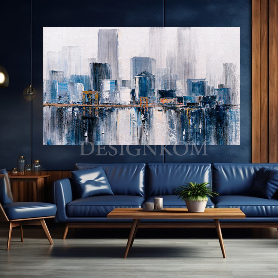 Abstract city bridge