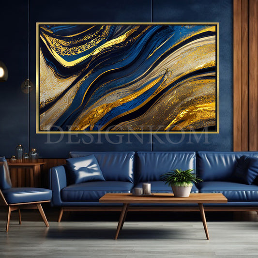 Blue and Gold Marble
